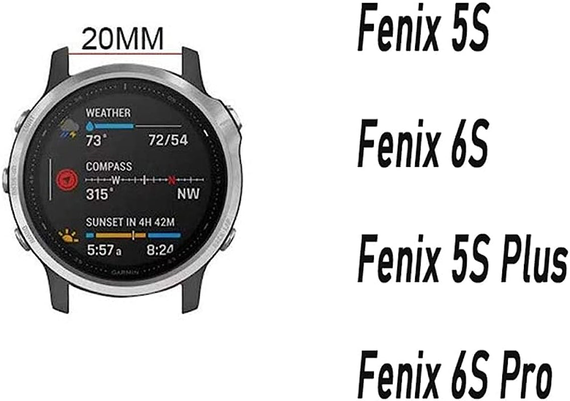 LKDJNC 20Mm for Fenix 6S 5S Smart Watch Strap Silicone Band for Garmin Fenix 5X 5 plus 6X 6 Pro Quick Release Wristband Bracelet Correa  LKDJNC   