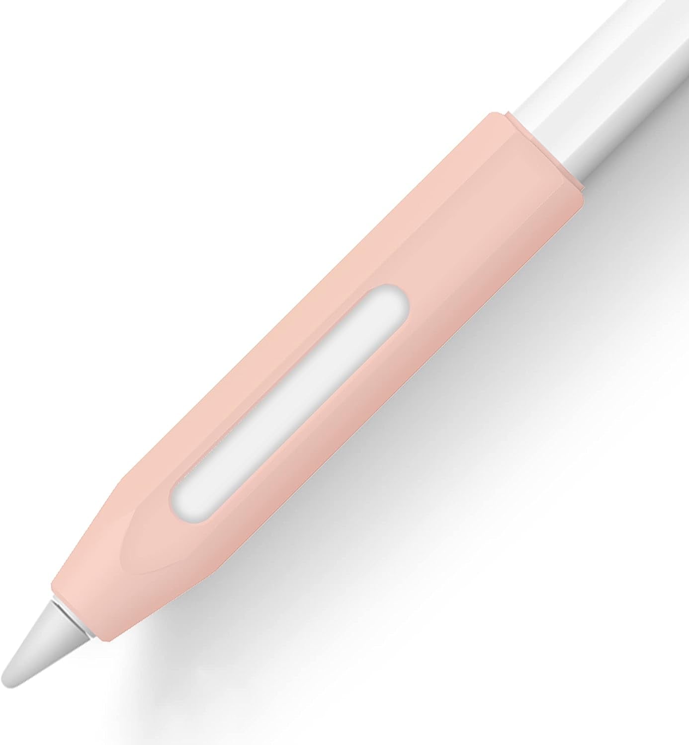 Grip Holder for Apple Pencil 2Nd Generation Accessories,Protective Silicone Sleeve Cover Ergonomic Design Compatible with Magnetic Charging and Double Tap,Black  Litumfen Pink  