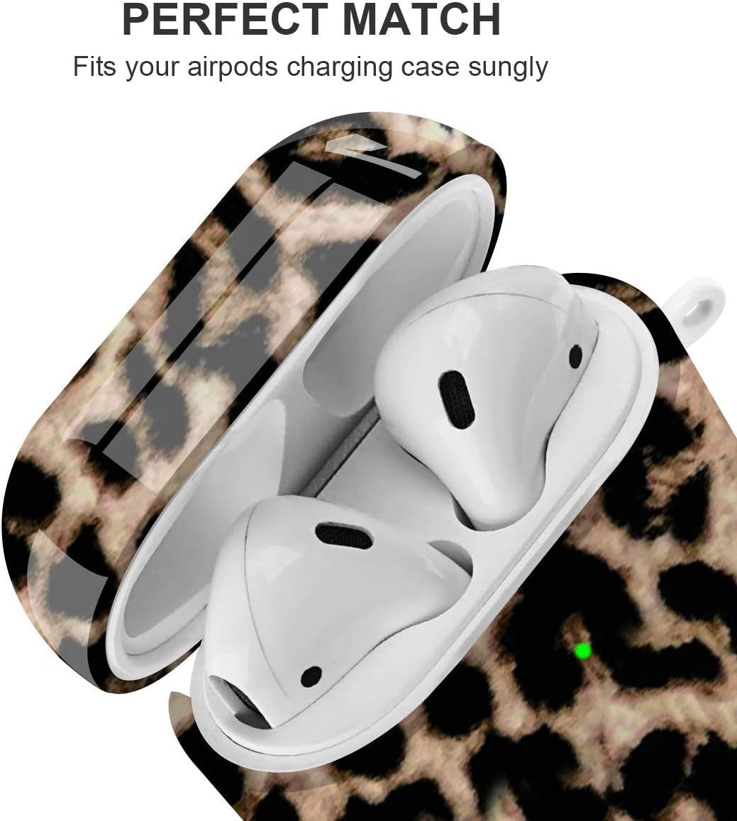 Maxjoy Compatible Airpods Case Cover, Leopard Print Case for Women Men Cute Air Pod 2 Hard Shell Protective Cover with Keychain Compatible with Apple Airpods Charging Case 2&1  Maxjoy   