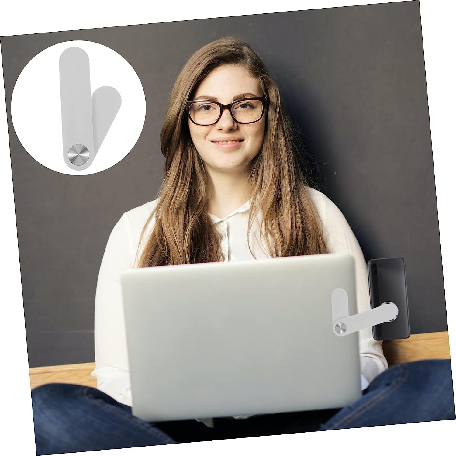 Baluue 3Pcs Screen Phone Holder Lapotop Kickstand for Phone Notebook Stand Laptop Mount Phone Mount for Monitor Magnetic Laptop Phone Mount Magnetic Phone Holder for Laptop Small Stand  Baluue   