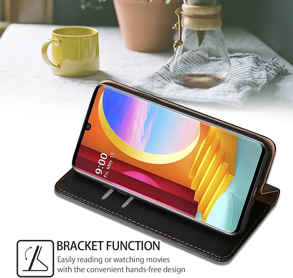 For LG G6 Flip Case Google anti Drop Magnetic Phone Case Black  Generic   