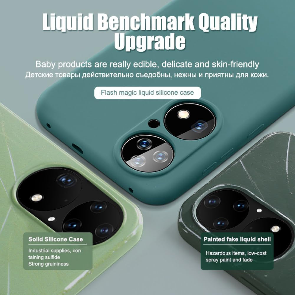 YOGISU Liquid Silicone Case for Huawei P30 P40 P50 Pro Lite Shockproof Cover for Huawei Mate 20 Pro Phone Cases Accessories,3,For Huawei P20  YOGISU   