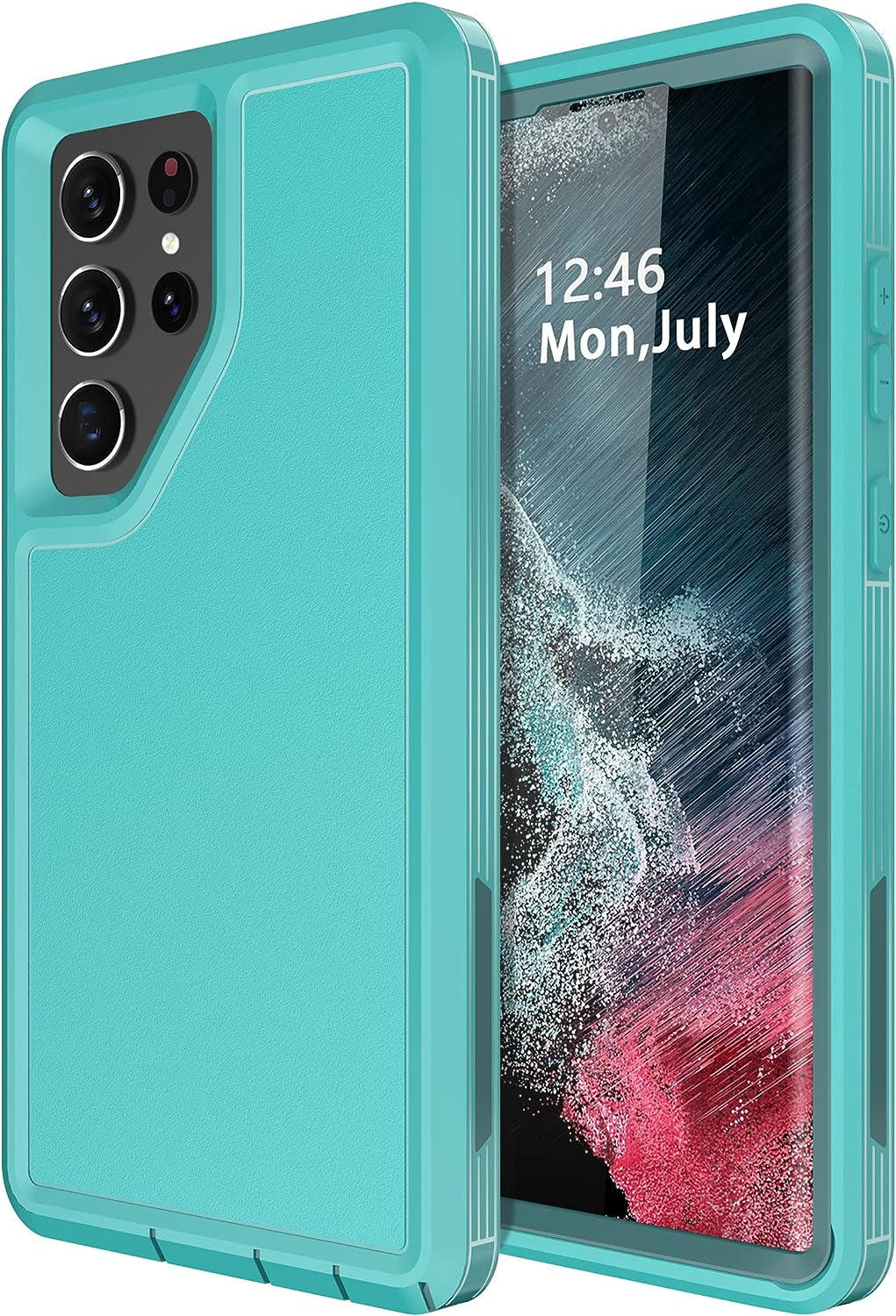 Guirble for Samsung Galaxy S22 plus Case,[Built in Screen Protector][Shockproof][Dropproof] Samsung S22 plus Case,Full-Body Rugged Military Grade Protective for S22 plus 5G Case 6.6 In(Teal)  Guirble Dark Green S22 Ultra 6.8 In 