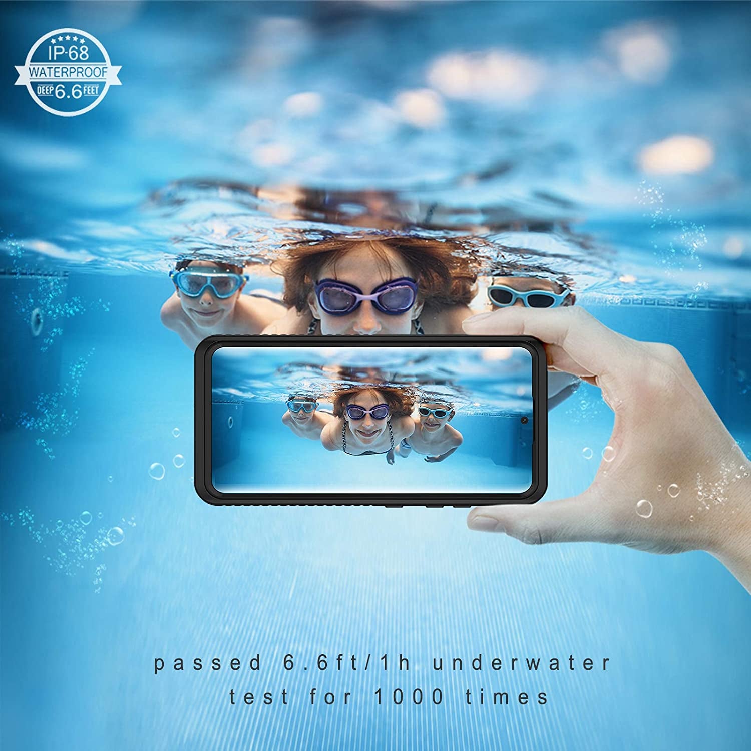 Lanhiem Samsung Galaxy S21+ plus Case, IP68 Waterproof Dustproof Shockproof Case with Built-In Screen Protector, Full Body Heavy Duty Protective Cover for Galaxy S21 plus 5G 6.7 Inch, Black  Lanhiem   