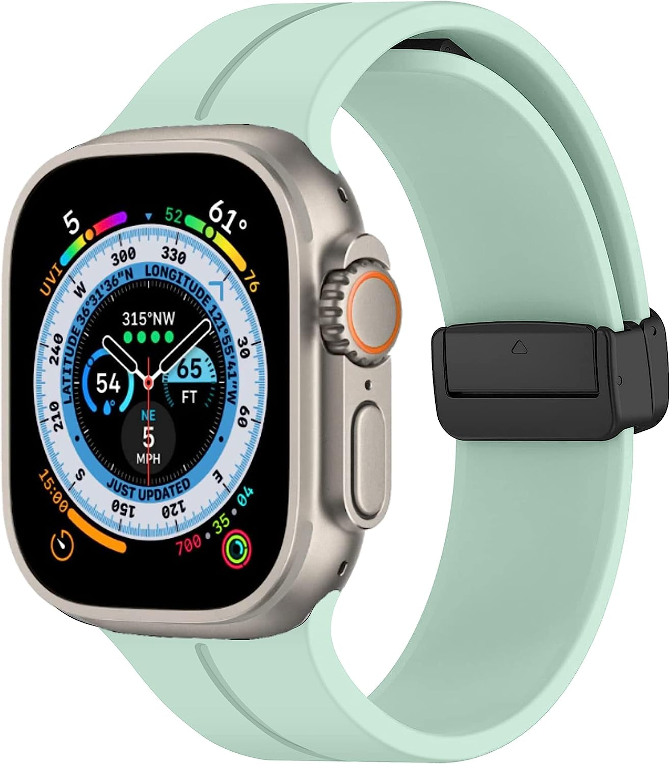 For Apple Watch Band 41Mm 40Mm 38Mm Women Men, Iwatch Bands Silicone Magnetic Bracelet Wristband Sport Band for Apple Watch Series 8 7 Series SE 2Nd Generation SE 6 5 4 3 2 1 Strap  SOLOLUP Light Green 42/44/45/49mm 