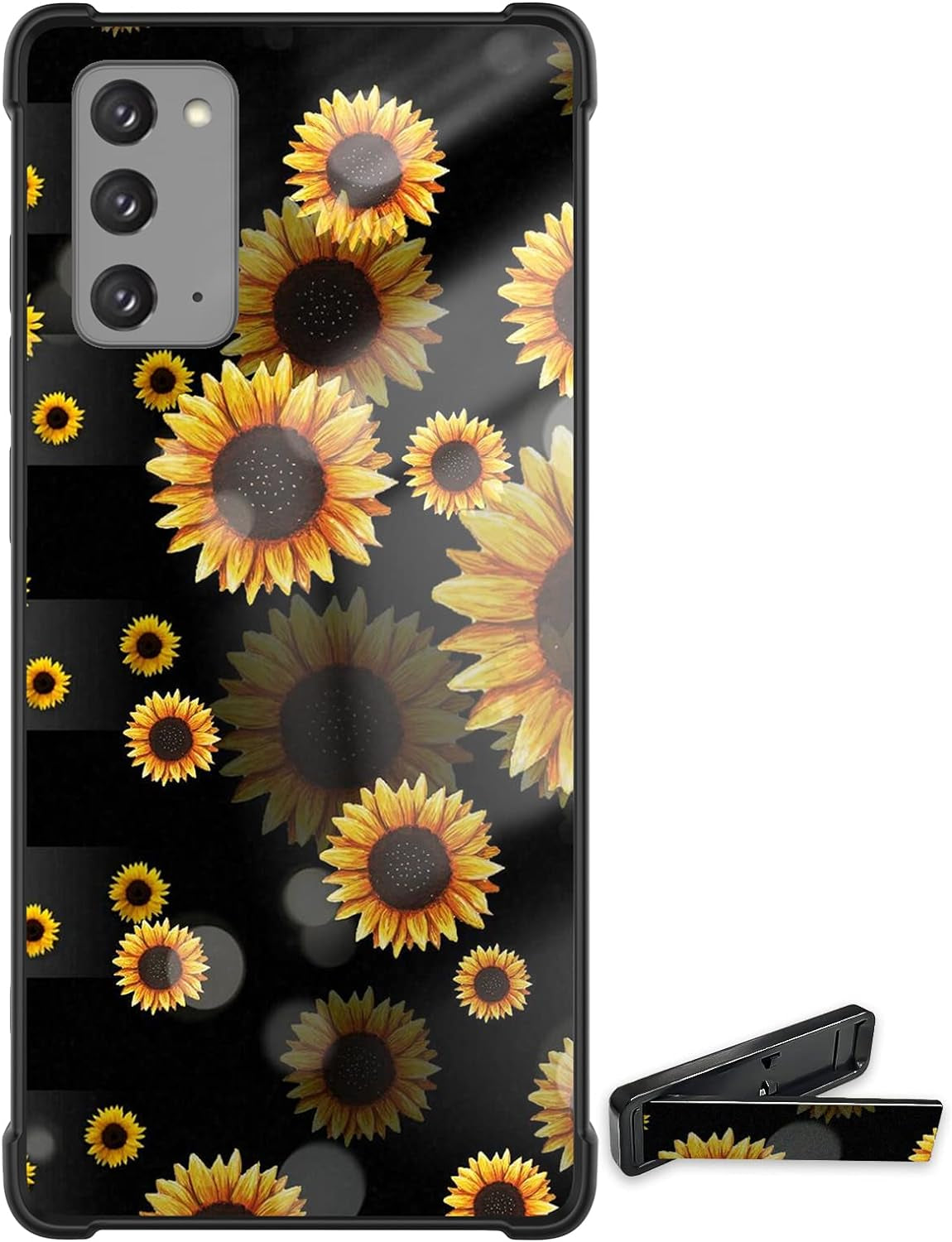 Tnarru for Samsung Galaxy Note 20 Case with Kickstand [Military Grade Drop Protection][Non-Slip] Scratchproof Shockproof Protective Phone Case for Samsung Galaxy Note 20 -Broken Pattern  Tnarru Sunflower B  