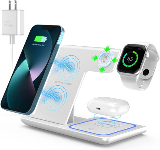Wireless Charger,Anylincon 3 in 1 Charger Station for Apple Iphone/Iwatch/Airpods,Iphone 14,13,12,11 (Pro, Pro Max)/Xs/Xr/Xs/X/8(Plus),Iwatch 7/6/Se/5/4/3/2,Airpods 3/2/Pro  XuHui   