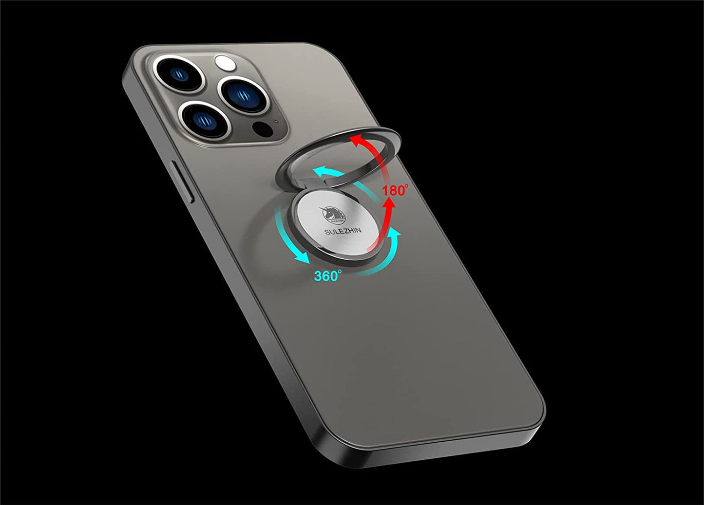 Phone Ring Holder Stand Finger Kickstand 360° Rotation Metal Ring Grip with Magnetic Phone Car Mount Holder Set Compatible with Iphone, Samsung, LG, Sony, HTC ETC (Rose Gold)  sulezhin   