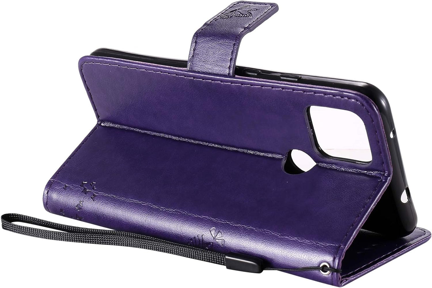 LEMAXELERS Google Pixel 4A 5G Case Embossed Wallet Shockproof Case Flip Premium PU Leather Magnetic Card Slots with Stand Cover for Google Pixel 4A 5G / Pixel 5 XL Wishing Tree Purple KT  LEMAXELERS   