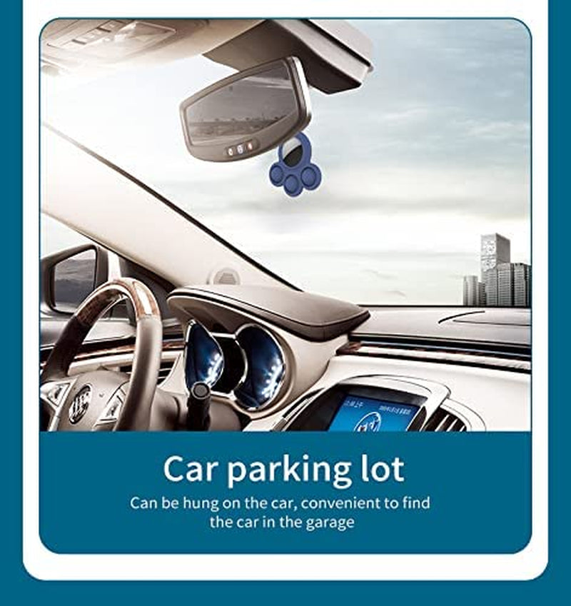 2 Pack Airtag Holder Compatible for Apple Air Tag Case Silicone Pet Dog Cat Collar and Kids Pop Bubble Fidget Sensory Toys Anti-Scratch (Black and White)  D&E Imports Inc.   