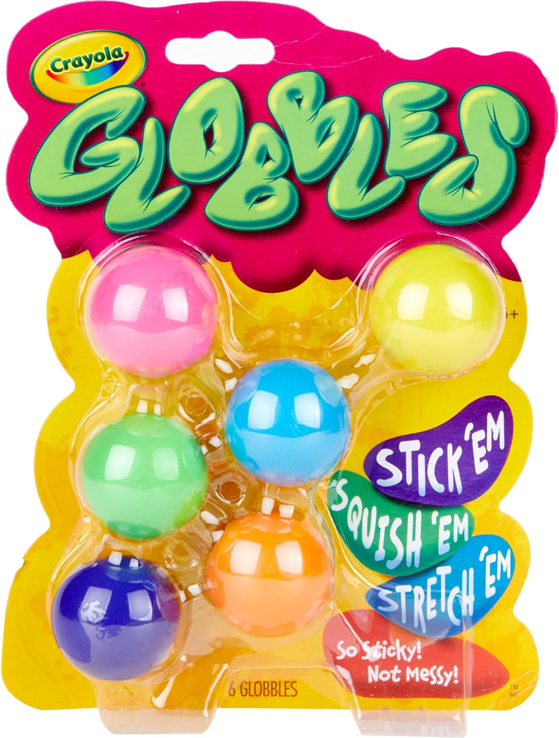 Crayola Globbles Fidget Toy (6Ct), Sticky Fidget Balls, Squish Gift for Kids, Sensory Toys, Ages 4, 5, 6, 7, 8  Crayola   
