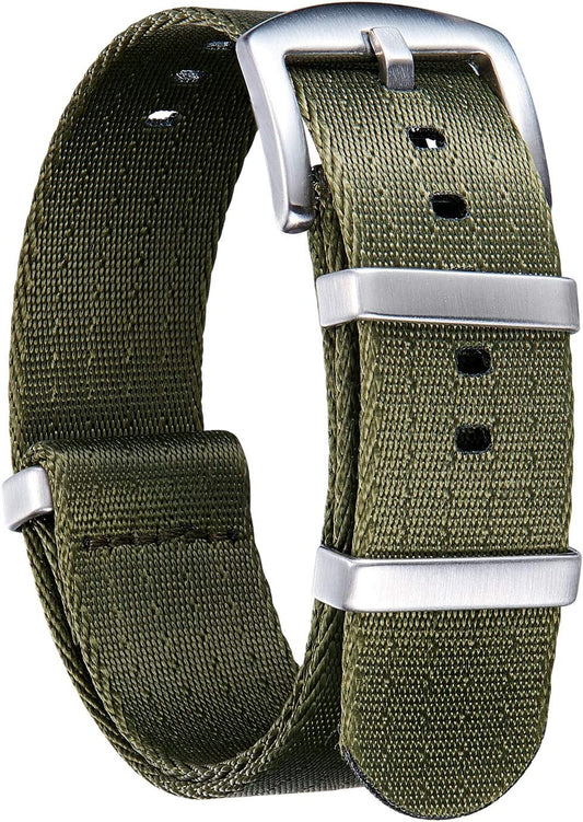 BINLUN Nylon Watch Band Thick G10 Premium Ballistic Nylon Multicolor Replacement Watch Straps with Silver/Black Stainless Steel Buckle for Men Women 18Mm 20Mm 22Mm 24Mm  BINLUN   