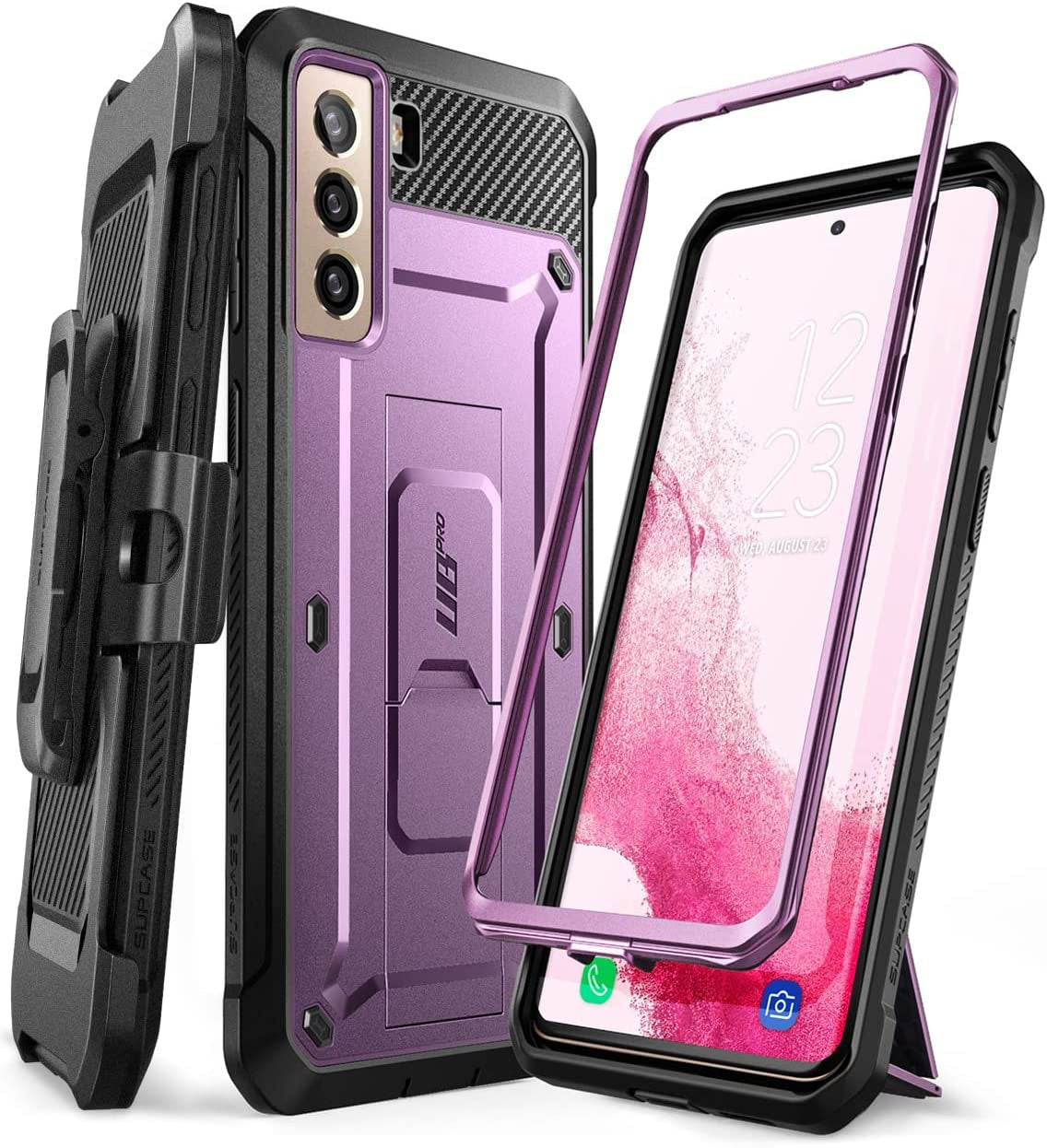 SUPCASE Unicorn Beetle Pro Series Case for Samsung Galaxy S22 plus 5G (2022 Release), Full-Body Dual Layer Rugged Belt-Clip & Kickstand Case without Built-In Screen Protector (Black)  SUPCASE Violte  
