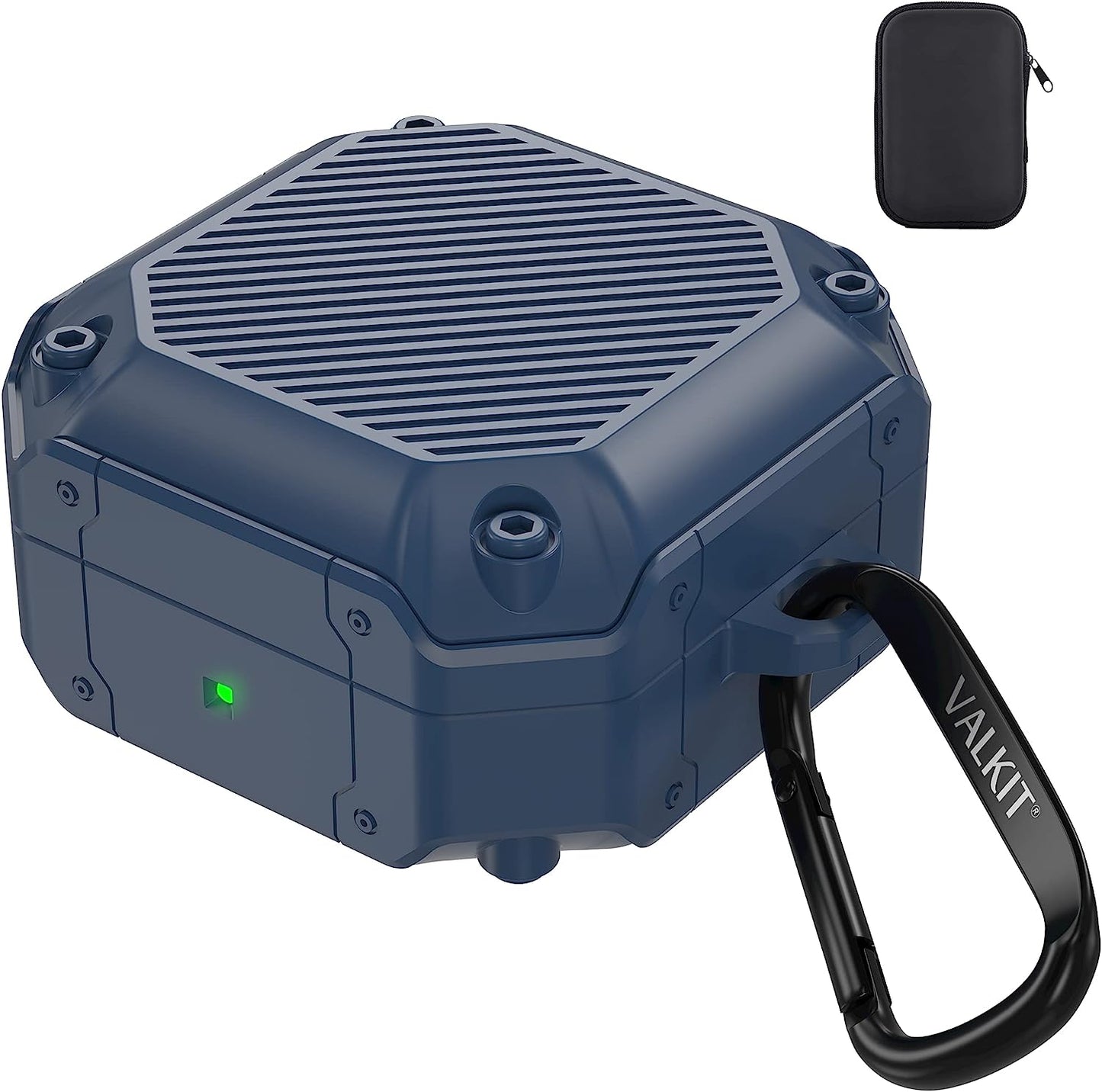 Valkit Compatible Samsung Galaxy Buds 2 Pro Case/Galaxy Buds Pro/2/Live Case Cover, Cool Military Full Body Shockproof Case with Keychain for Men Women Samsung Earbuds Protective Skin, Green  VKT Blue  