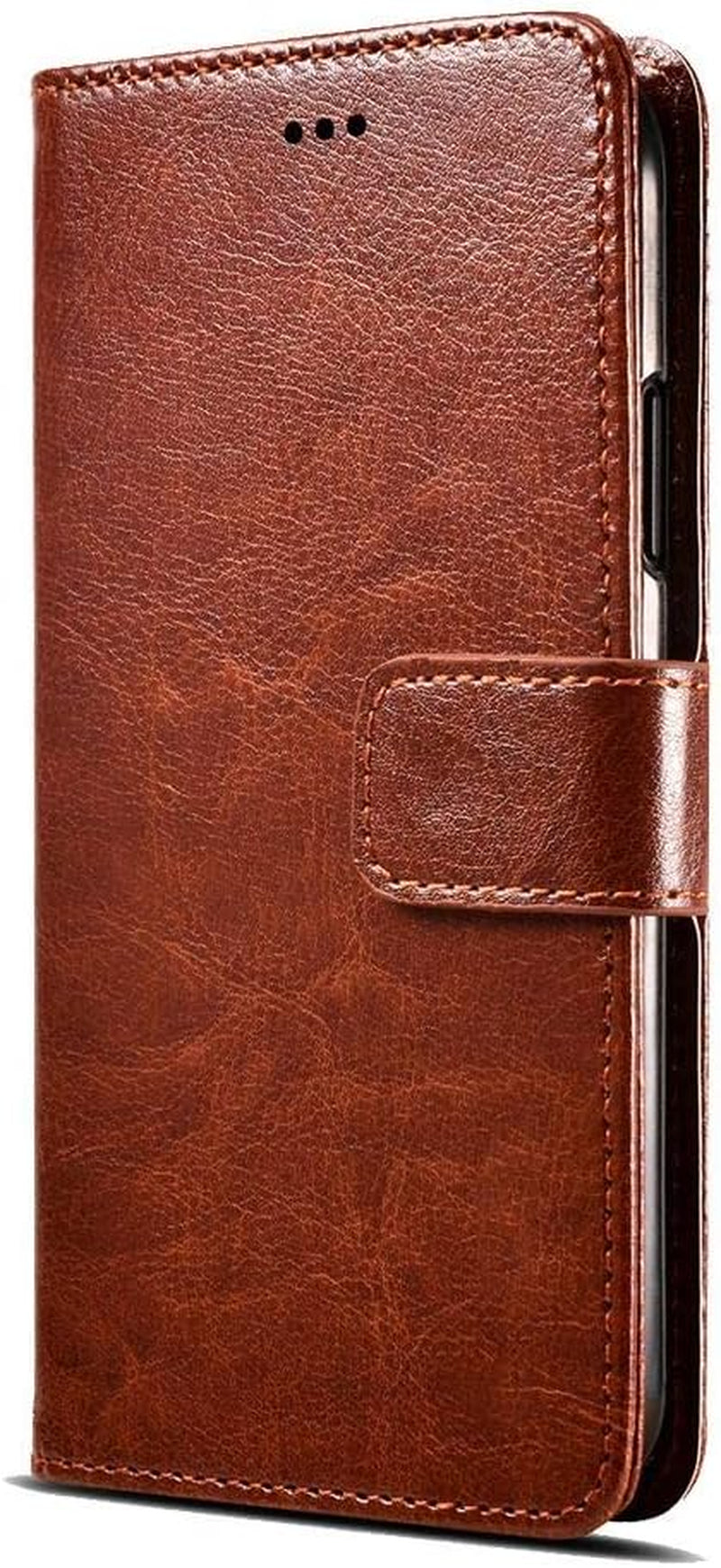 Phone Case for Sony Xperia L2,Smooth Leather Flip Wallet Case with Card Slot,Stand Holder and Magnetic Closure,Sony Xperia L2 Leather Case Cover  SJK-MKS Brown Sony Xperia L2 