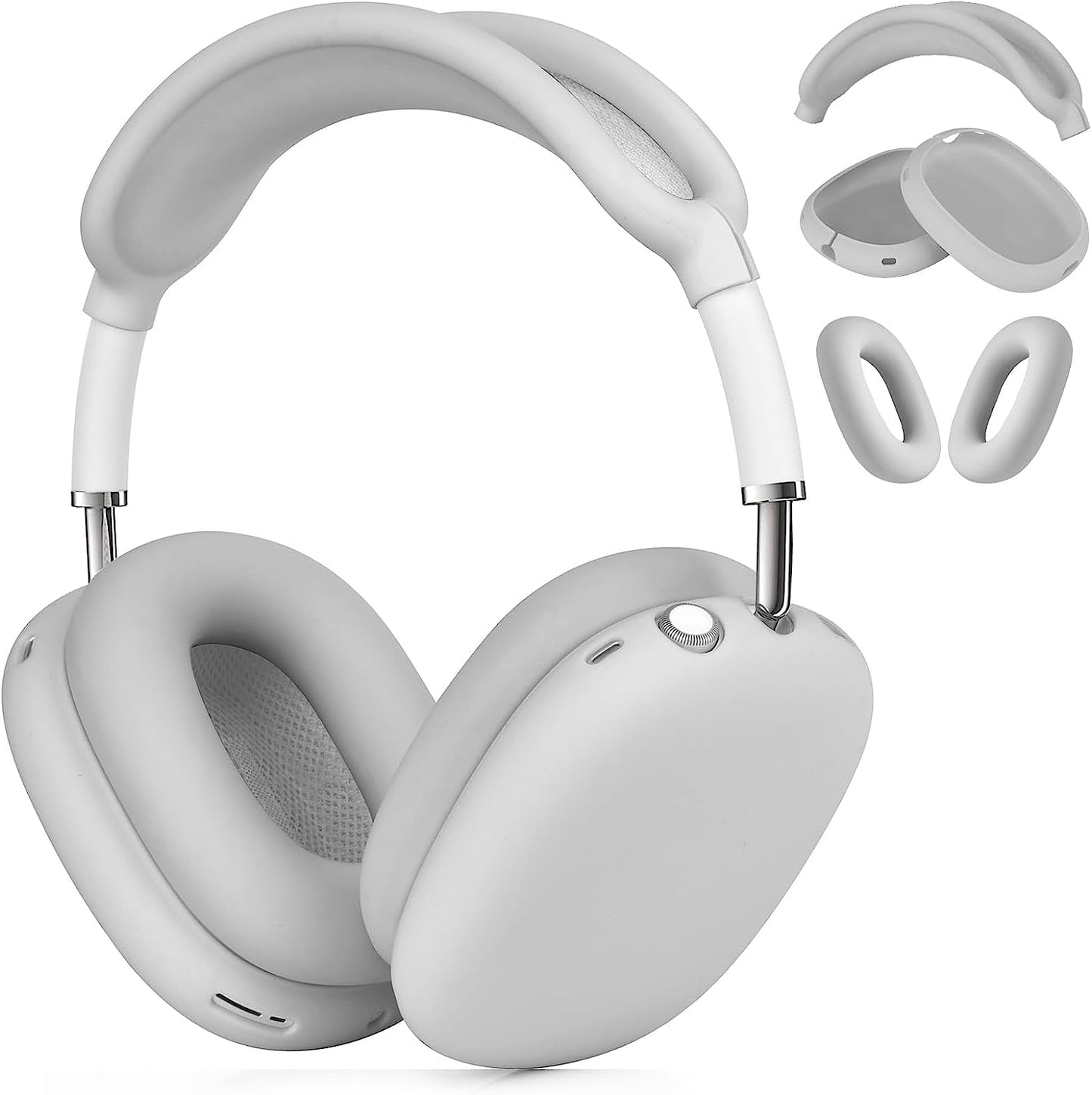 Filoto Case for Airpods Max Headphones, Silicone Cover for Apple Airpod Max,Accessories Cases (Black)  Kerle Gray  