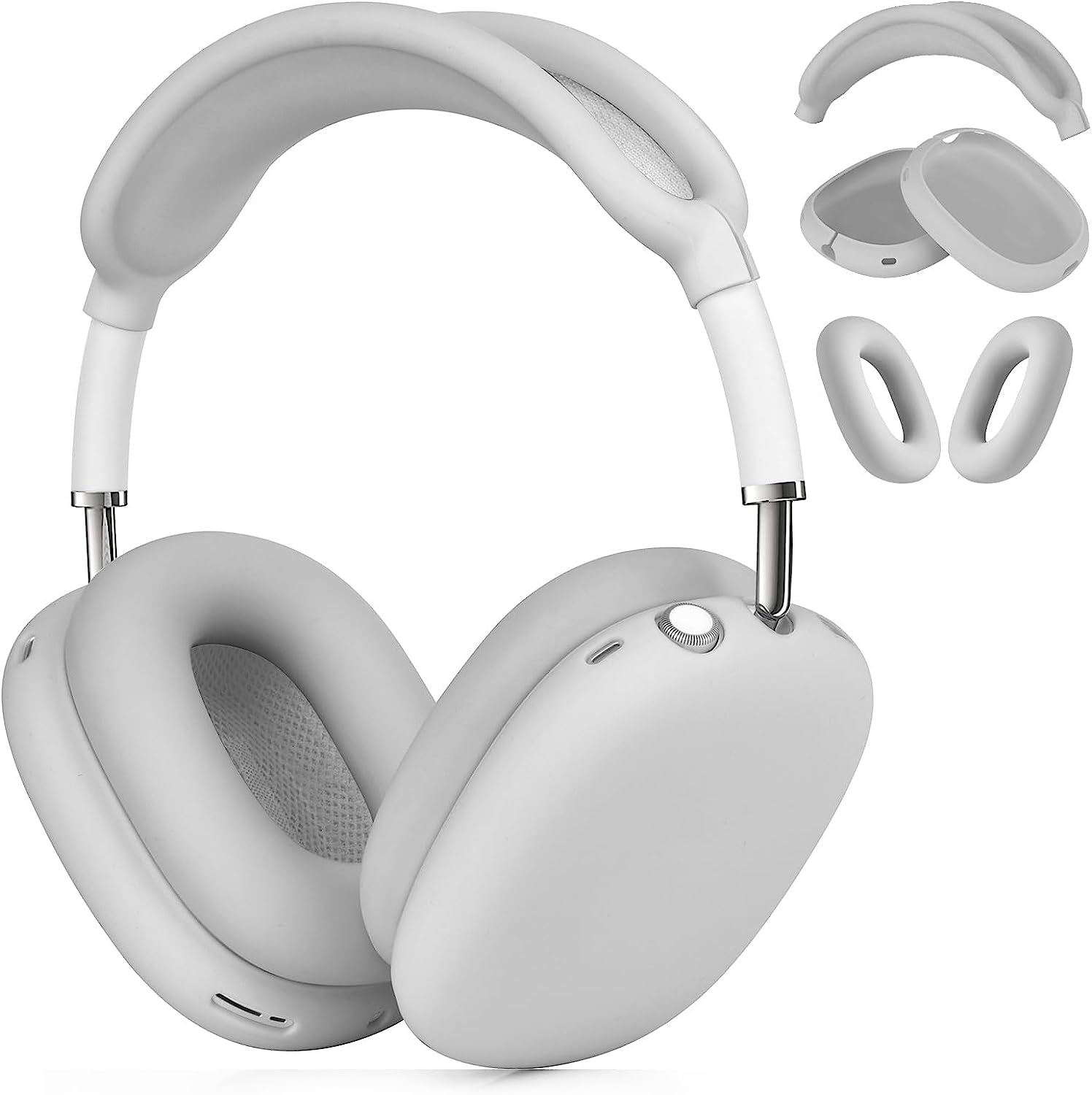 Filoto Case for Airpods Max Headphones, Silicone Cover for Apple Airpod Max,Accessories Cases (Black)  Kerle Gray  