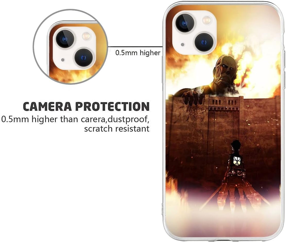 Compatible with LG G7 | LG G7 Thinq | LG G7 Fit | LG G7 One Case Attack on AOT Anime Titan 969 Soft TPU Rubber Protection Cover Clear  Tongstar   