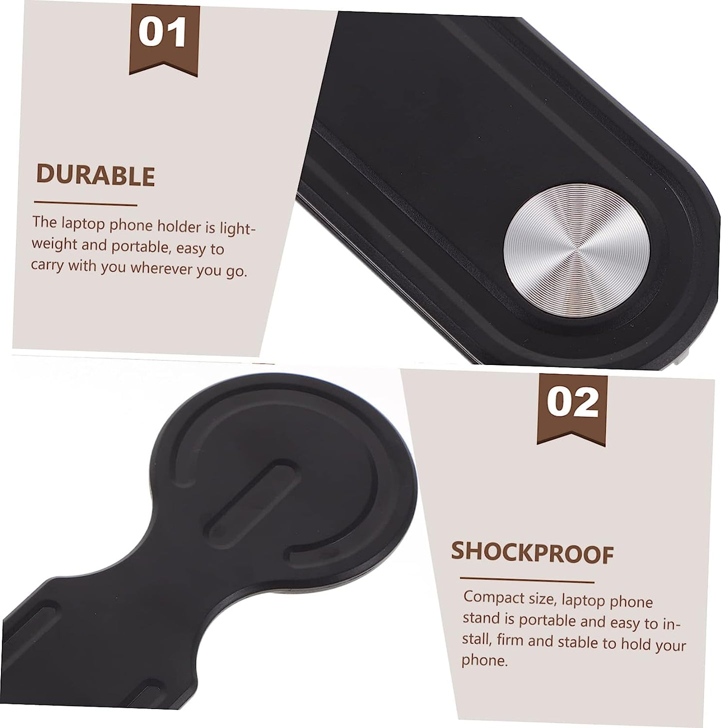 SOLUSTRE 5Pcs Mobile Phone Expansion Bracket Cell Phone Stand for Desk Computer Monitor Stands Monitor Holder Mobile Laptop Stand Laptop Phone Holder Magnetic Laptop Side Mount Phone Holder  SOLUSTRE   