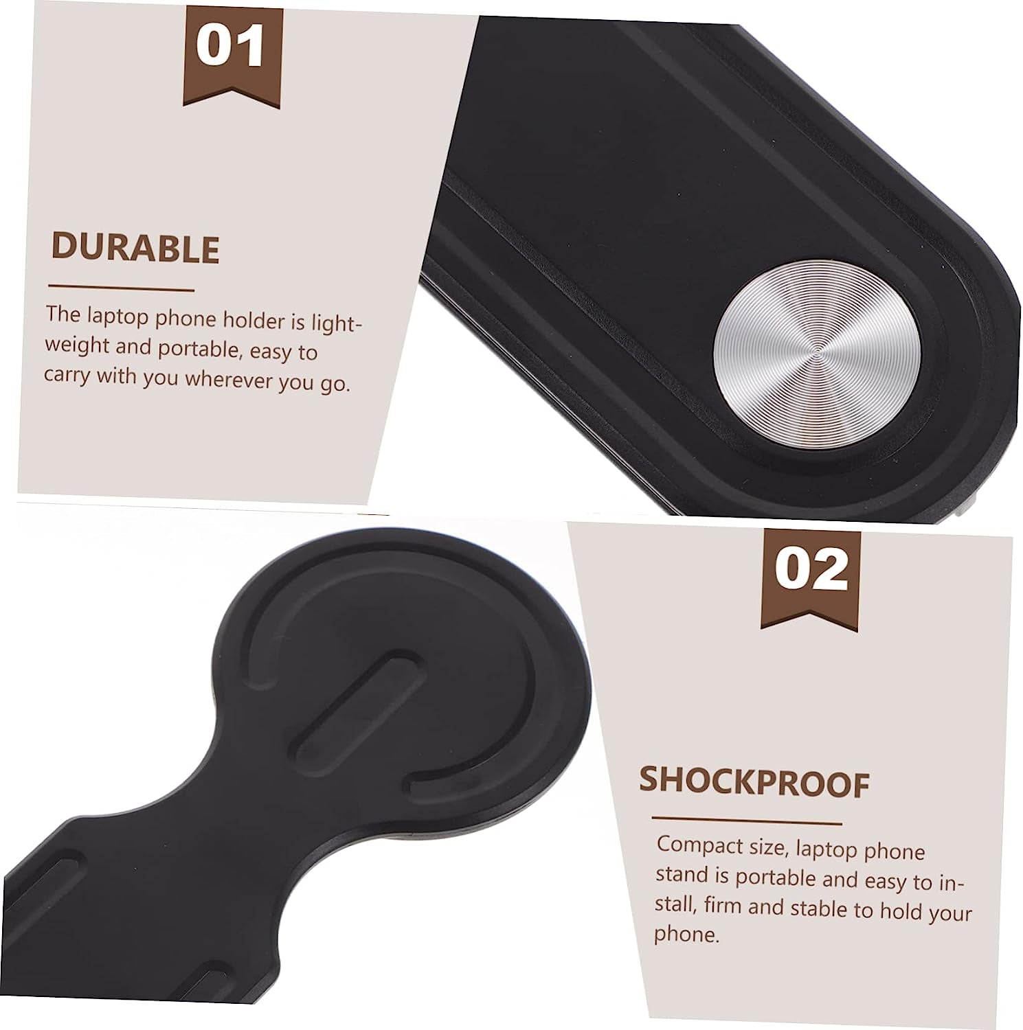 SOLUSTRE 5Pcs Mobile Phone Expansion Bracket Cell Phone Stand for Desk Computer Monitor Stands Monitor Holder Mobile Laptop Stand Laptop Phone Holder Magnetic Laptop Side Mount Phone Holder  SOLUSTRE   