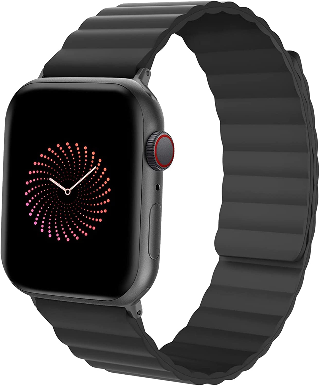ALTOUMAN Compatible with Apple Watch Band 38Mm 40Mm 41Mm 42Mm 44Mm 45Mm, Compatible for Iwatch Series 7/6/5/4/3/2/1/SE, Magnetic Bands Compatible for Apple Watch Bands for Women Men, Black  ALTOUMAN   