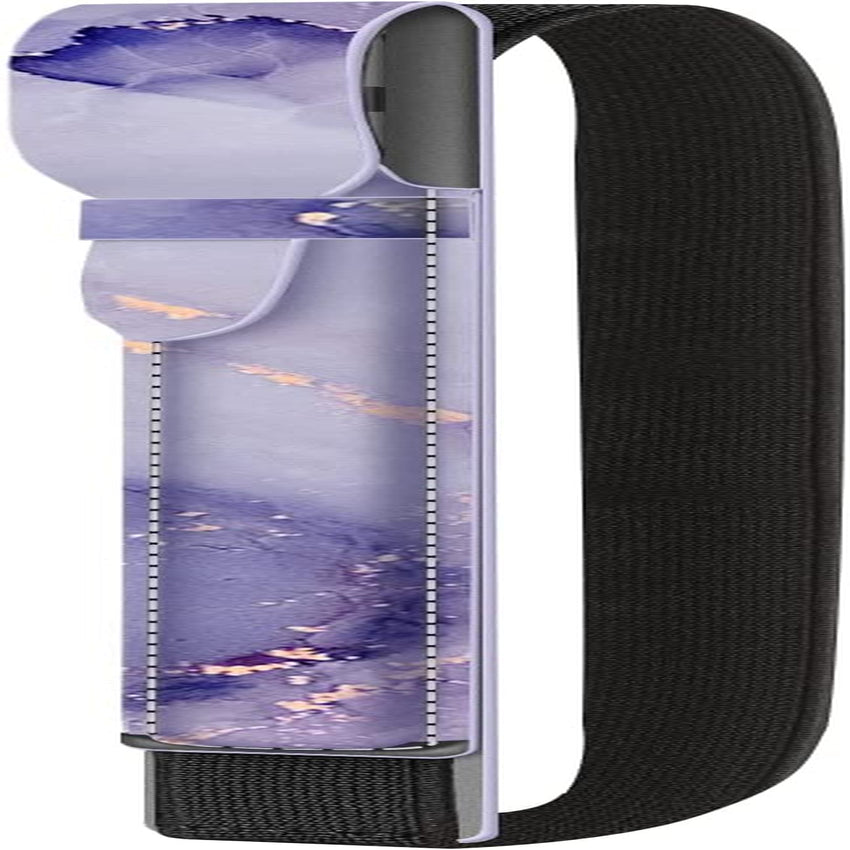 Fintie Pencil Holder with USB Adapter Pocket for Apple Pencil (1St and 2Nd Generation), Premium Elastic Vegan Leather Sleeve Pouch Compatible with Ipad Case, Black  Fintie Lilac Marble  