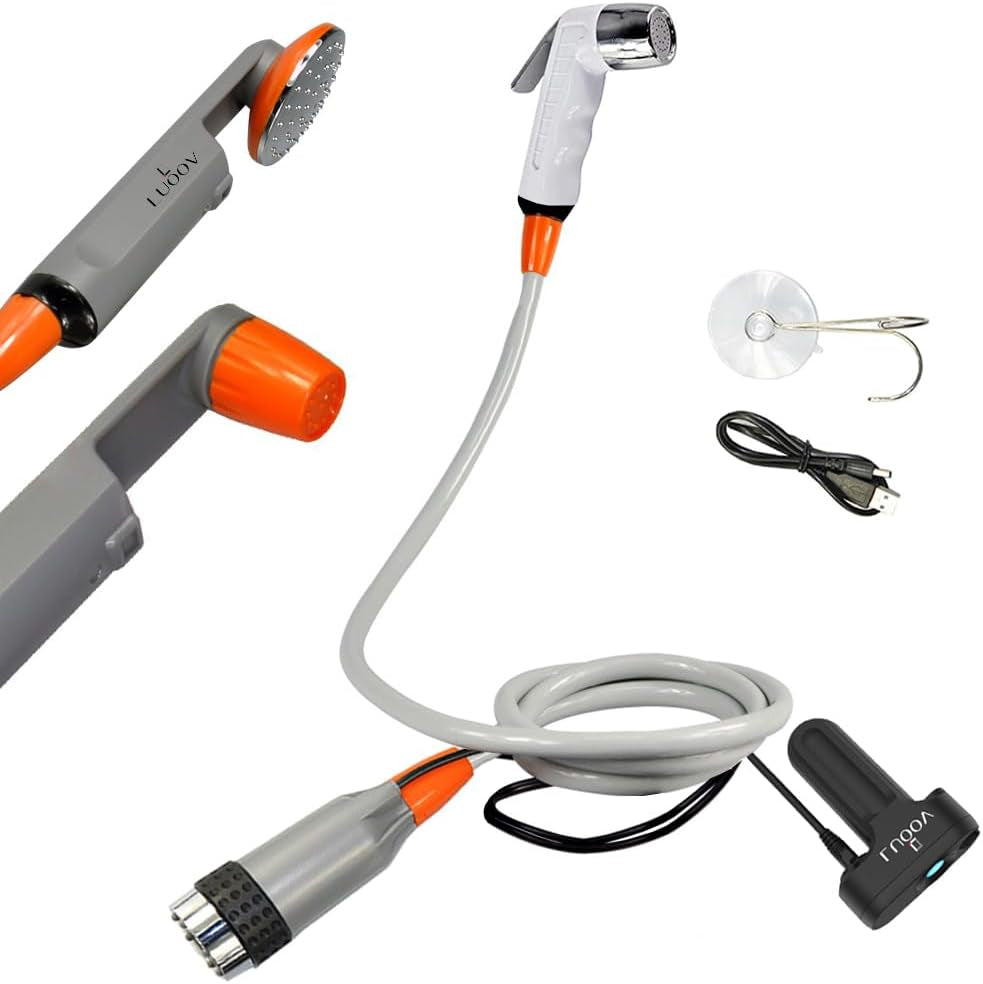 Electric Portable Bidet Handheld Battery,Bidet Handheld Water Sprayer Portable Rechargeable Battery Powered (Bidet+Shower)  LUOOV   