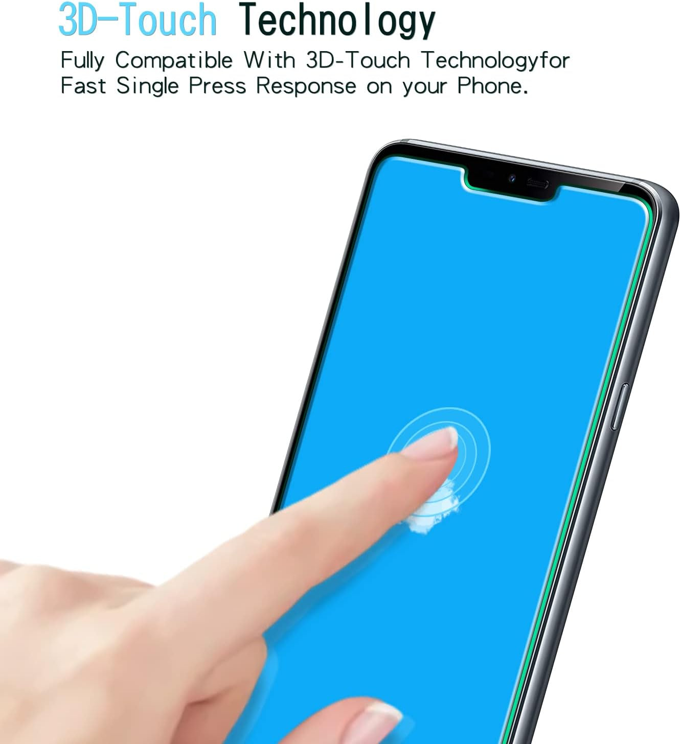 KAREEN (2 Pack Screen Protector Designed for LG G7 Thinq Tempered Glass, anti Scratch, Bubble Free, Case Friendly, 9H Hardness  KAREEN   