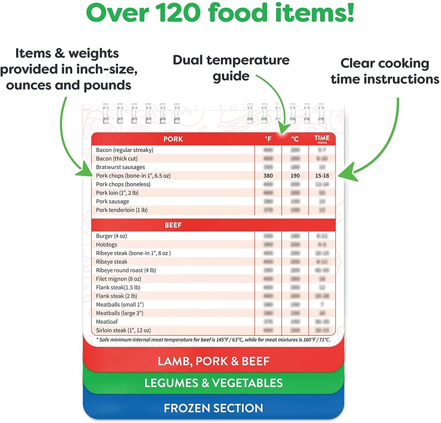Air Fryer Cheat Sheet Magnets Cooking Guide Booklet - Air Fryer Magnetic Cheat Sheet Set Cooking Times Chart - Cookbooks Instant Air Fryer Accessories Oven Cooking Pot Temp Guide Kitchen Conversion  Momo & Nashi   