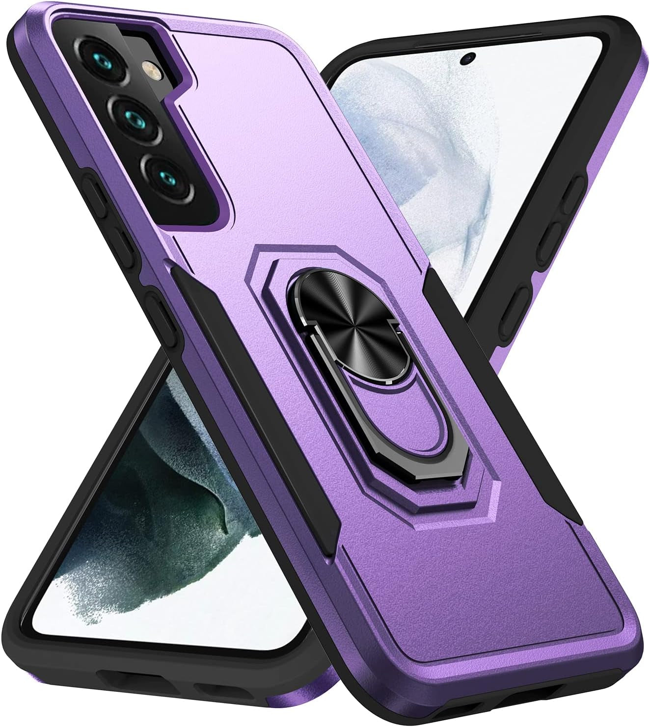 Fucozan for Samsung Galaxy S22 plus Case Galaxy S22+ Case with Kickstand Armor Magnetic Ring Rugged Protective Military Grade Shockproof Case for Galaxy S22 plus Phone Case (Navy)  Fucozan Violet  