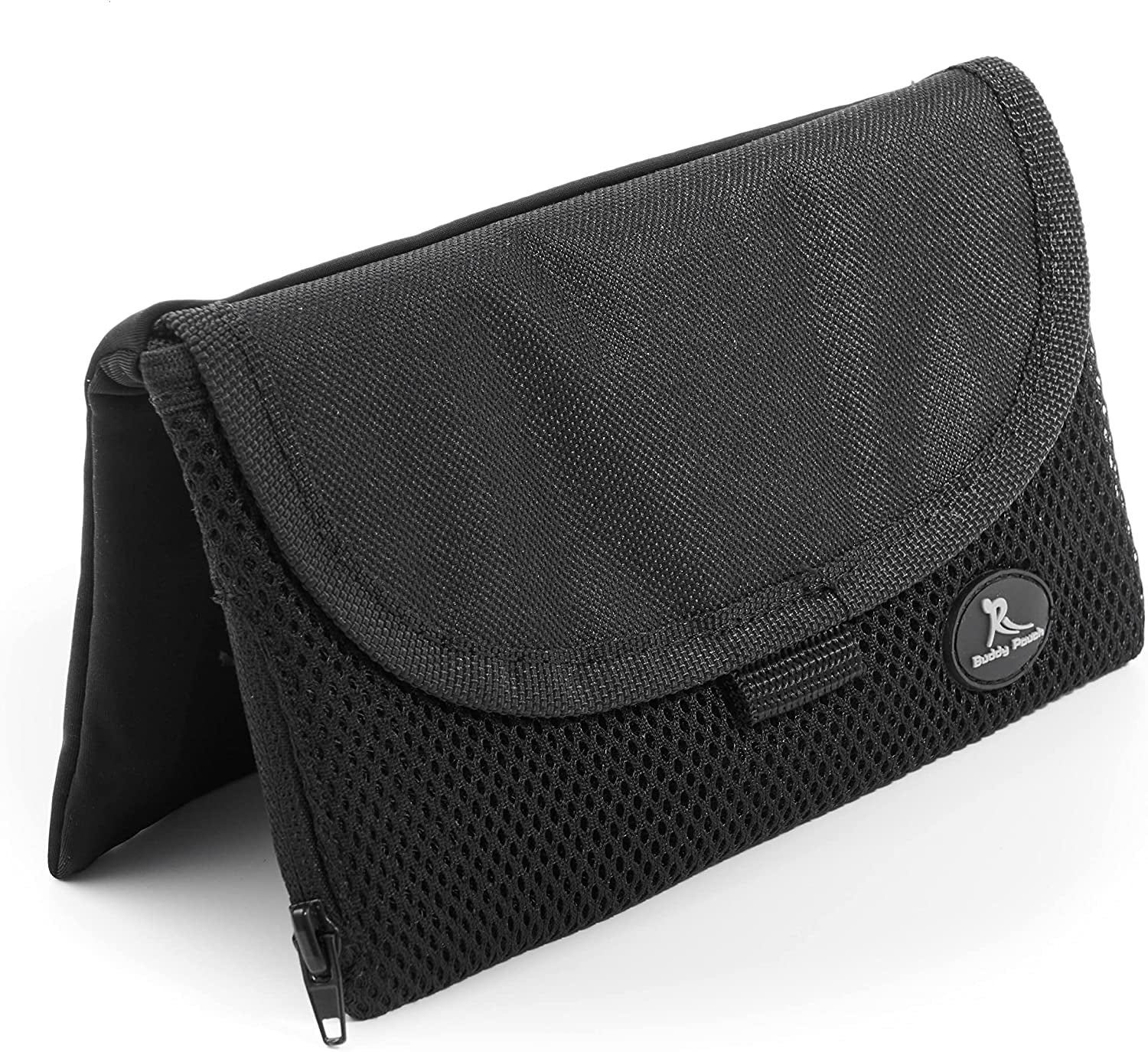 Running Buddy Magnetic Buddy Pouch, Beltess, Chafe and Bounce Free, Runners Fanny Pack, Phone Holder, Great for Running, Walking, Traveling & More, for Men & Women - 6-3/4” L X 4” W - Black and Pink  Runner's High   