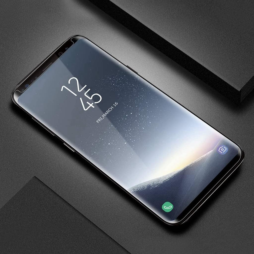 Micger Galaxy S8 Screen Protector 【2+2 Pack】 2 Pack Camera Lens Protector, Easy Installation, 3D Glass Curved Full Coverage 9H Hardness Tempered Glass Screen Protector for Samsung Galaxy S8  Micger   