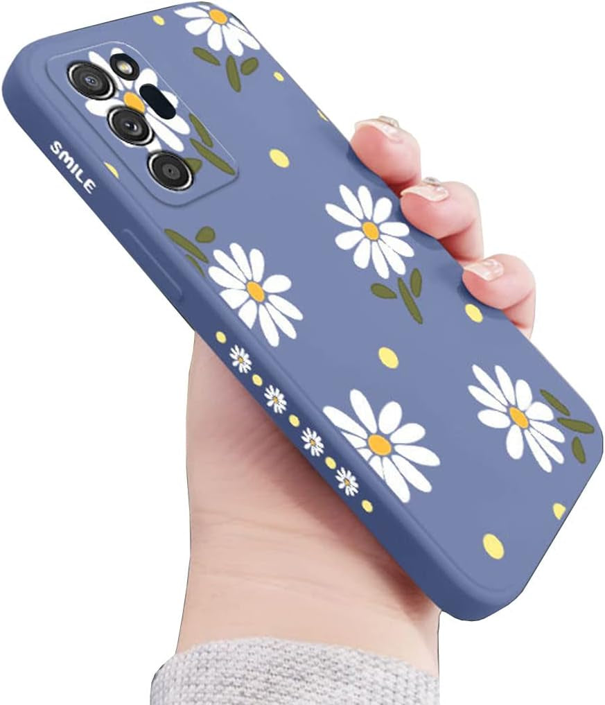 Sunswim for Galaxy Note 20 Ultra Case Cute Daisy Pattern Full Camera Lens Protection Shockproof TPU Bumper Liquid Silicone Protective Cover Phone Cases for Samsung Galaxy Note 20 Ultra 5G 6.9"-Black  Sunswim Grey  