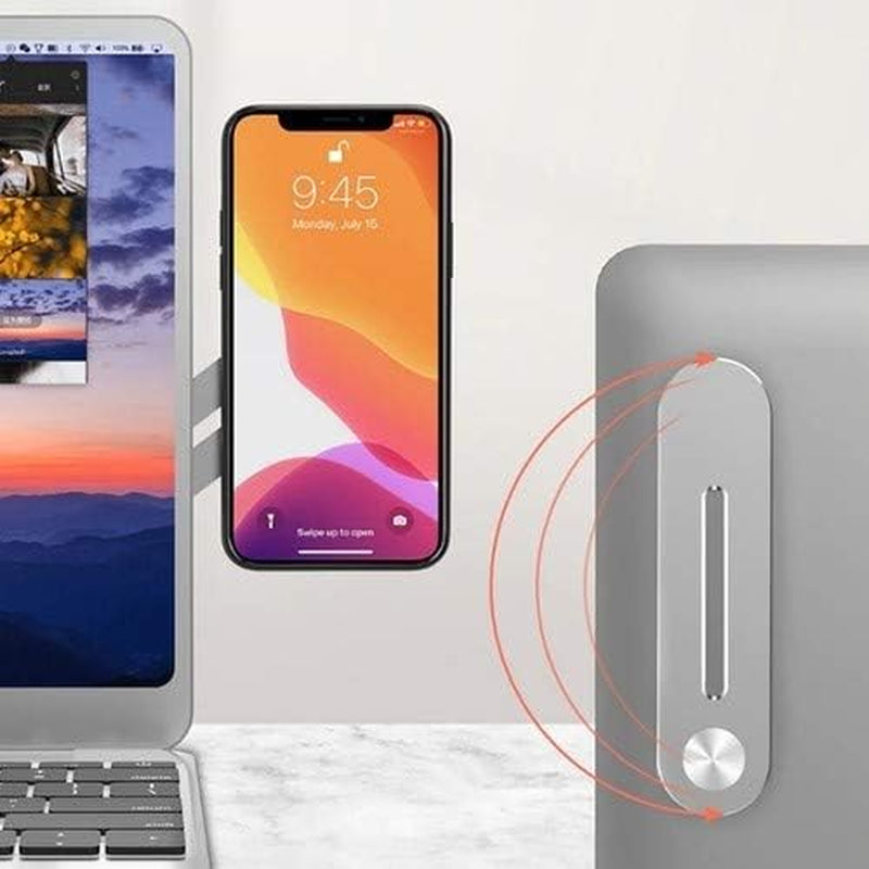 Pack of 2 Aliminum Laptop Stand and Phone Magnetic Portable 7-Level Height Adjustable , Ergonomic Foldable Computer with Phone Holder Compatible with 10-15.6''Laptops and Tablets (Silver) Magnet  generic   