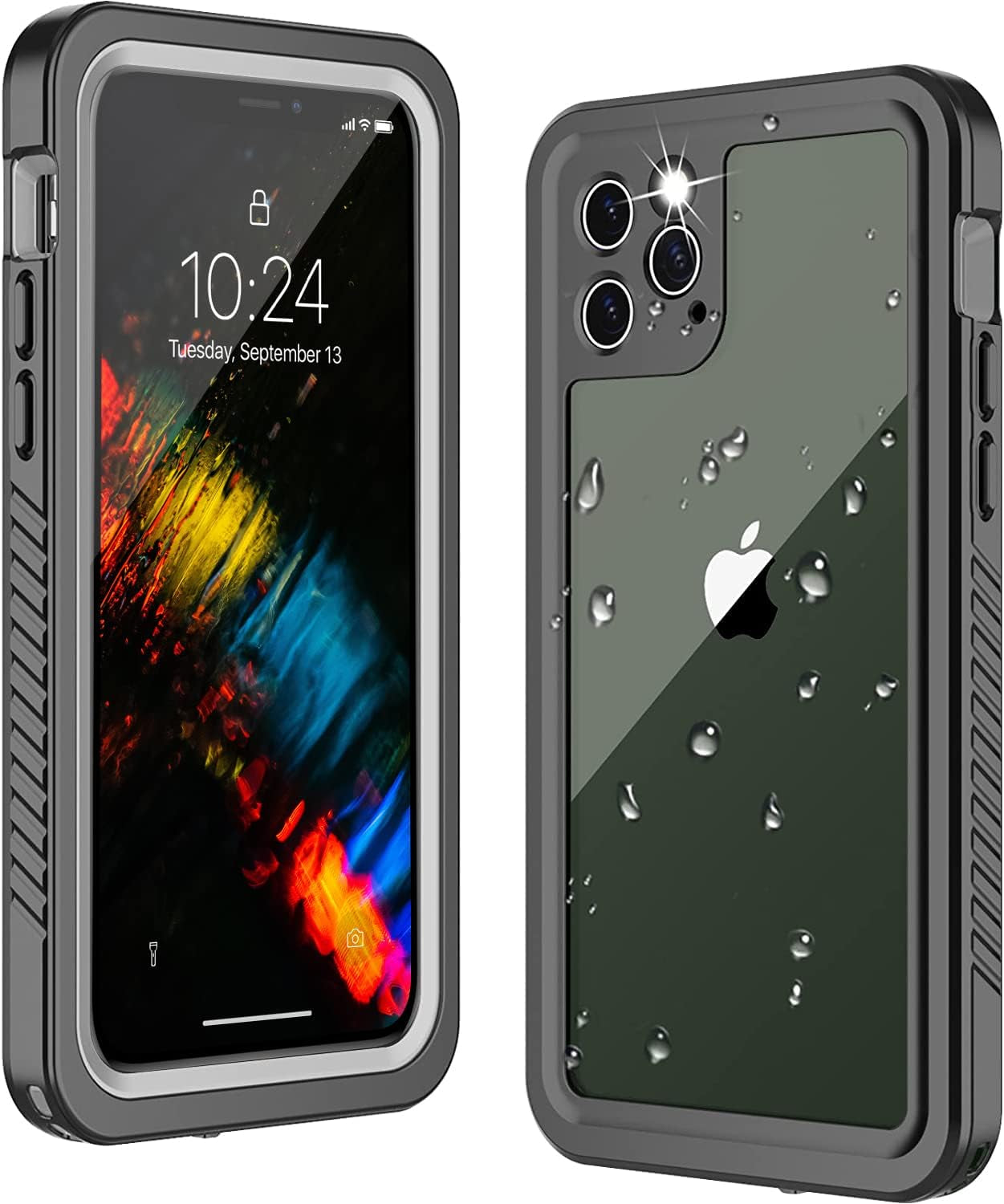 AMILIFECASES Clear Iphone 14 plus Case,With Screen Protector,Waterproof Iphone 14 plus Protective Case for Men Women,Apple Iphone 14 plus Phone Case Heavy Duty Shock Proof  AMILIFECASES Black/Clear-3 Iphone 11 Pro 