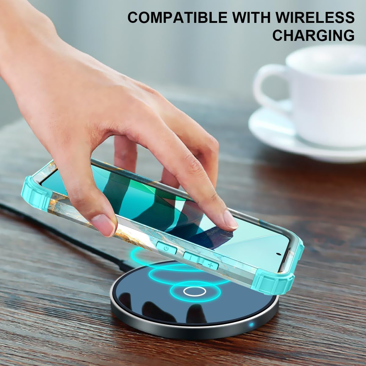 Hocase for Galaxy S22 plus Case, Heavy Duty Shockproof Soft Silicone Rubber Bumper+Hard Plastic Hybrid Protective Case for Samsung Galaxy S22 plus 5G (6.6-Inch Display) 2022 - Teal  Hocase   