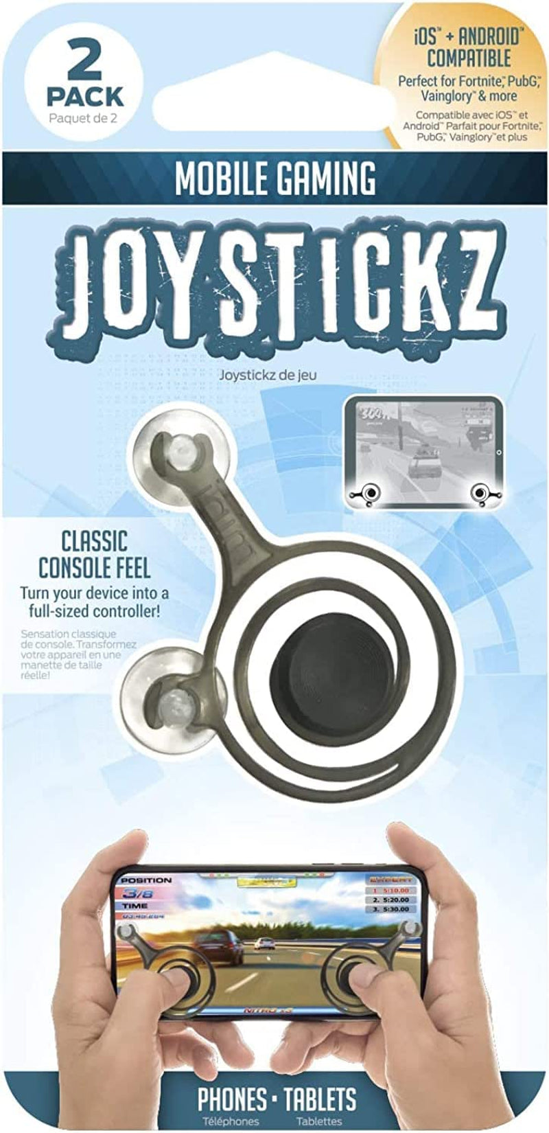 3-In-1 Mobile Gaming Bundle Includes Thumb Stick, L1R1 Triggers and Controllers. Fps, RPG, MOBA and Console Port Compatible, Designed to Work with All Smartphones  Emerge Phone Joystick 2 Pack  