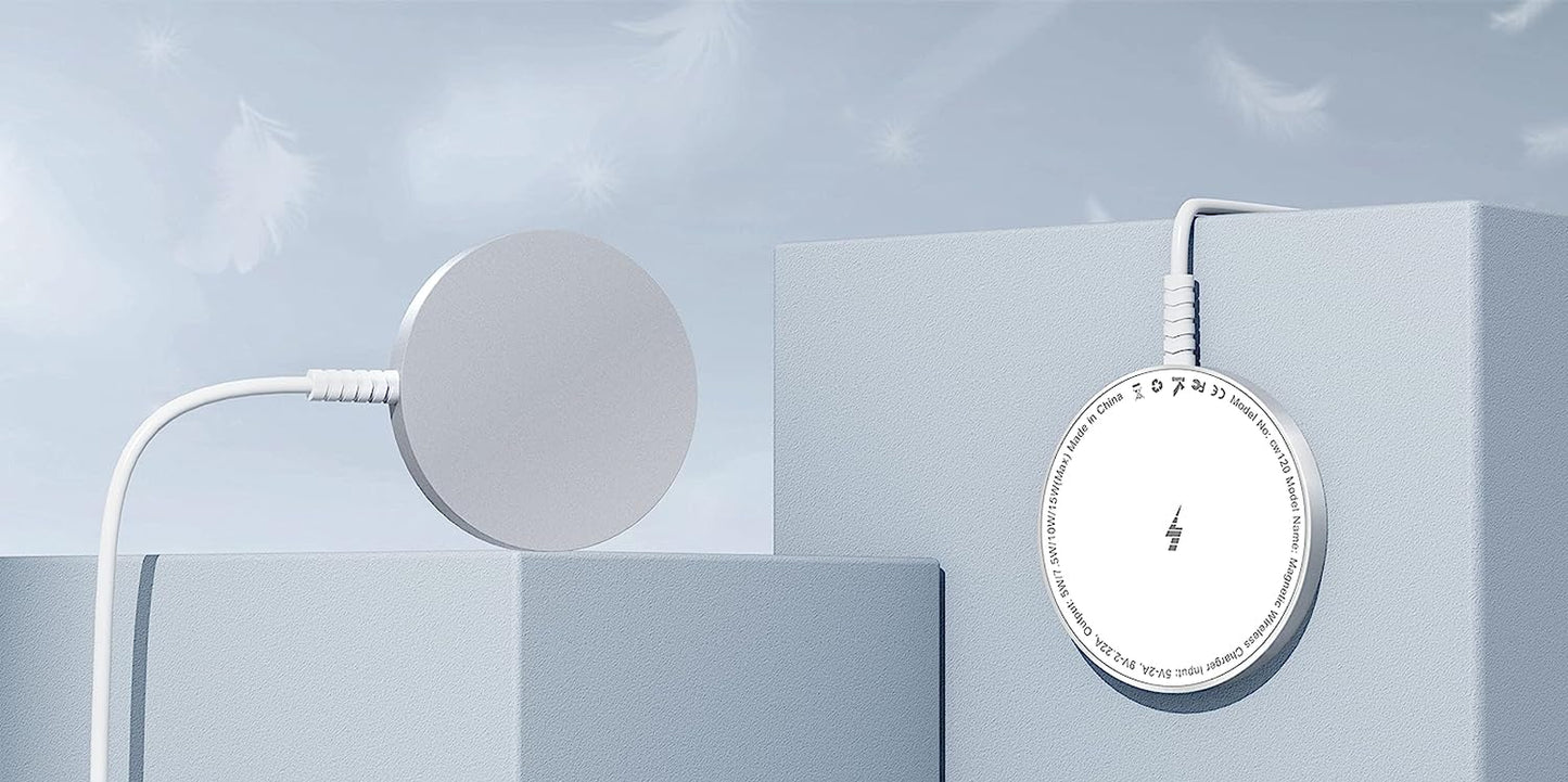 Magnetic Wireless Charger for Iphone: Magsafe Charger Fast Charging Pad 2 Pack for Iphone 14 13 12 Pro Max plus & Airpods 2 3 Pro (No Adapter)  Shenzhen USV Technology Co.,Ltd   