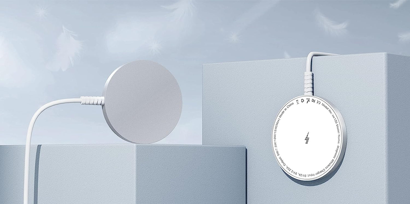 Magnetic Wireless Charger for Iphone: Magsafe Charger Fast Charging Pad 2 Pack for Iphone 14 13 12 Pro Max plus & Airpods 2 3 Pro (No Adapter)  Shenzhen USV Technology Co.,Ltd   