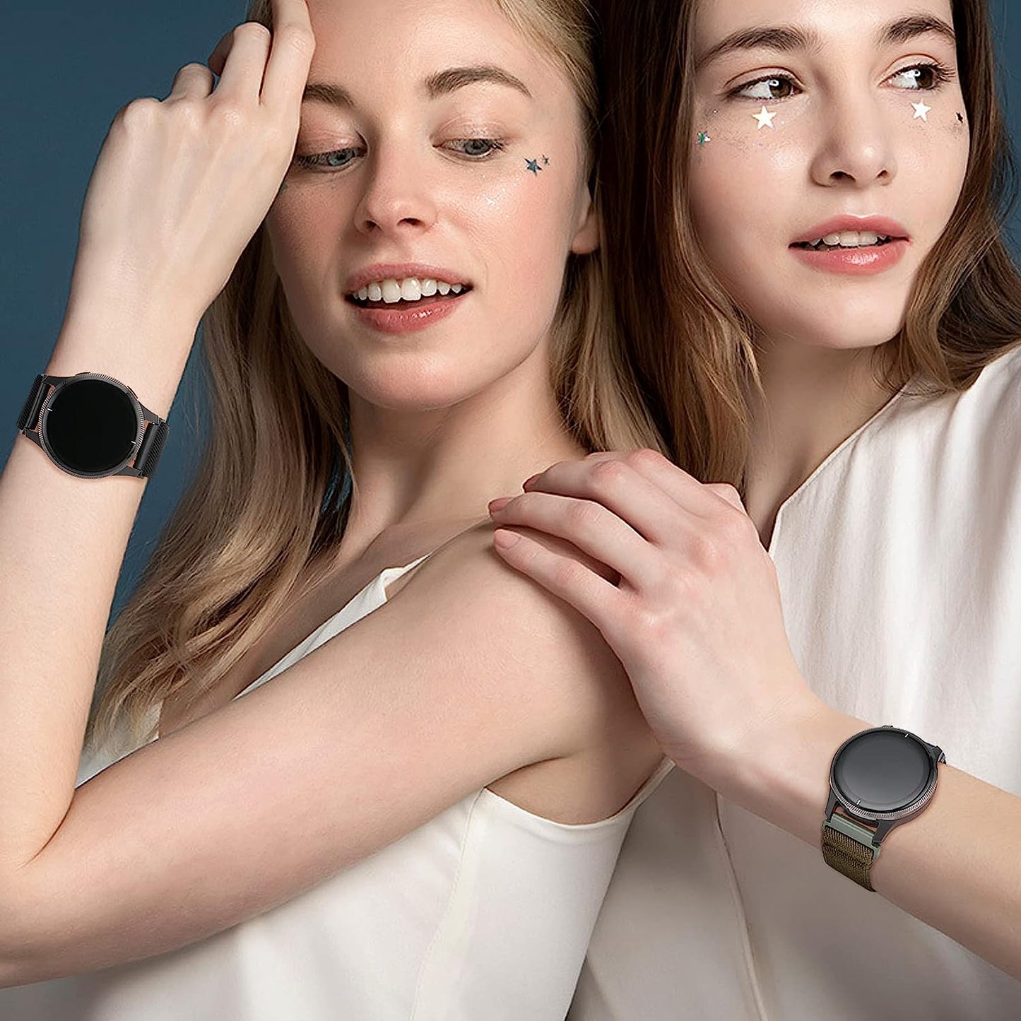 2 Pack Stretchy Nylon Watch Bands Compatible with Garmin Venu/Venu Sq, 20Mm Loop Elastic Straps for Garmin Vivoactive 3,Venu 2 Plus/Venu Sq 2,Forerunner 645/55/245 Music for Women Men.  Kollody   