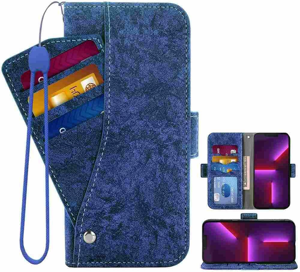 DIIGON Phone Cover Folio Wallet Case for LG G8, Premium PU Leather Slim Fit Cover for LG G8, 1 Photo Frame Slot, Prevent Scratches, Black  DIIGON Blue Lg Q60 