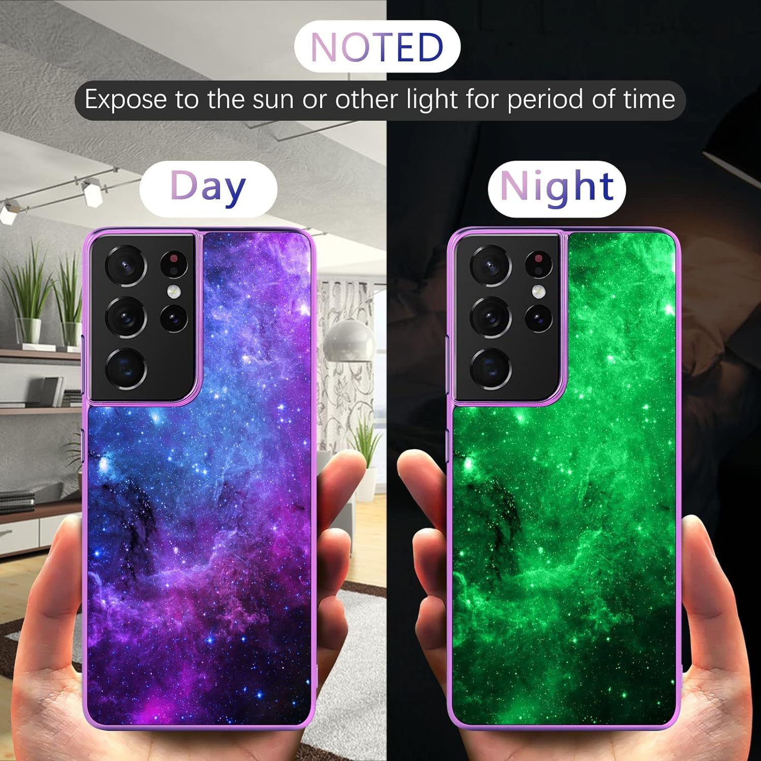 GUAGUA Compatible with Samsung Galaxy S21 Ultra 5G Case 6.8 Inch Glow in the Dark, Noctilucent Luminous Space Nebula Slim Fit Cover Protective anti Scratch Cases for Samsung S21 Ultra 5G, Blue Nebula  GUAGUA   