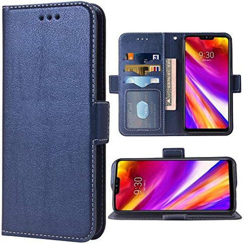Phone Case for LG G7 Thinq Folio Flip Wallet Case,Pu Leather Credit Card Holder Slots Full Body Protection Kickstand Hard Hybrid Protective Phone Cover for LGG7 G 7 plus Thin Q G7+ Lgg7Thinq Black  WWAAYSSXA Blue  