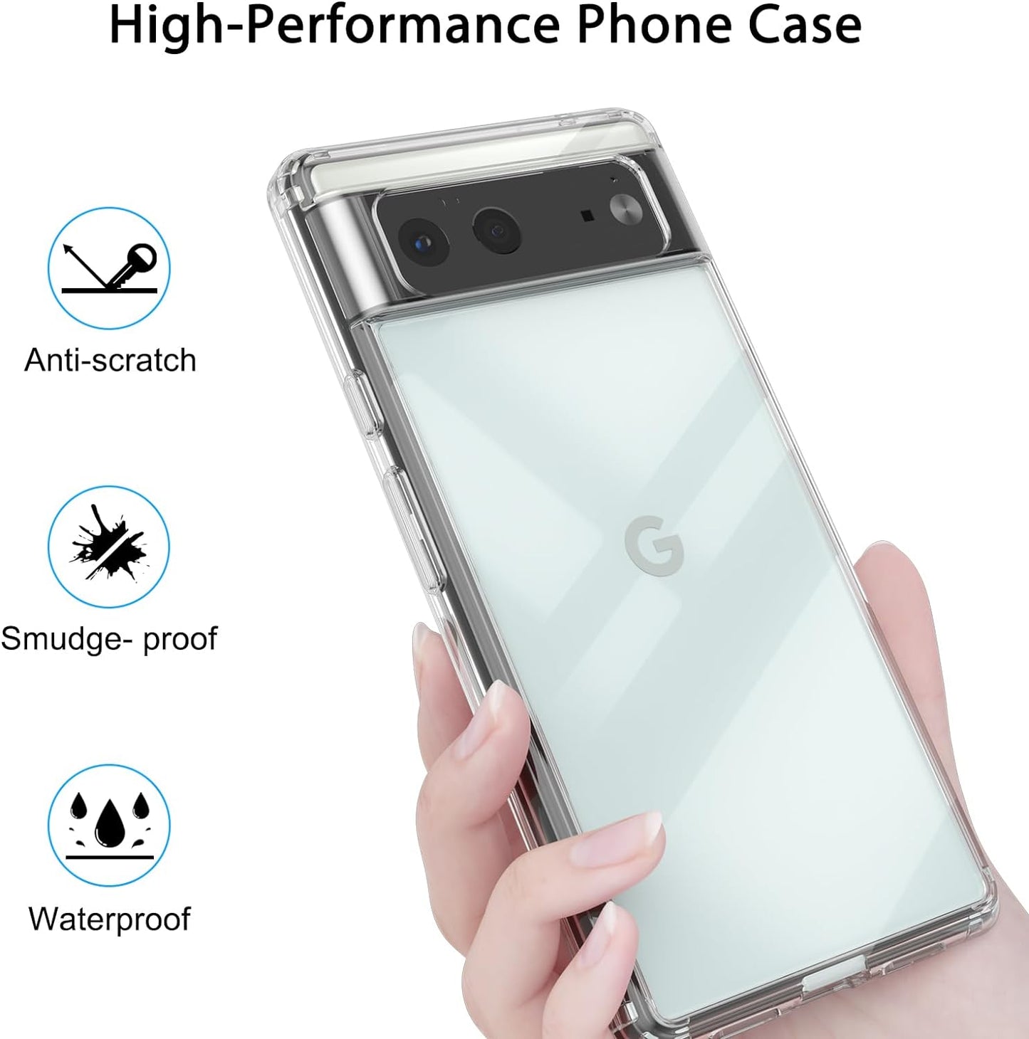 Meliya for Google Pixel 6 Case, Soft TPU Bumper with PC Hard Back Shockproof Anti-Scratched Phone Case Cover for Google Pixel 6 (Clear)  Meliya   