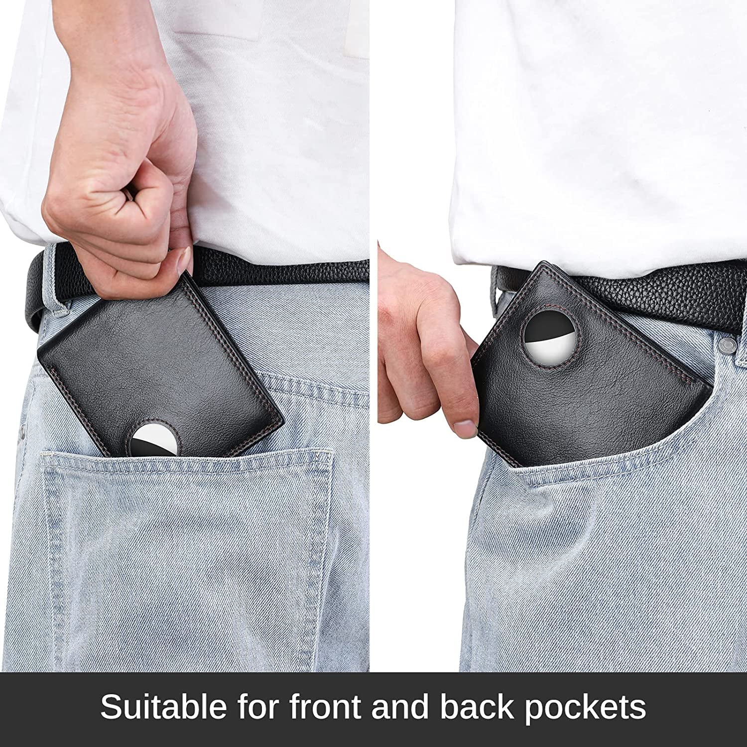 Bill Heart Men Wallet Compatible with Airtag, Genuine Leather Bifold Wallet for Air Tag, RFID Blocking Wallets for Airtag Slot with Credit Card Holder  bill heart   