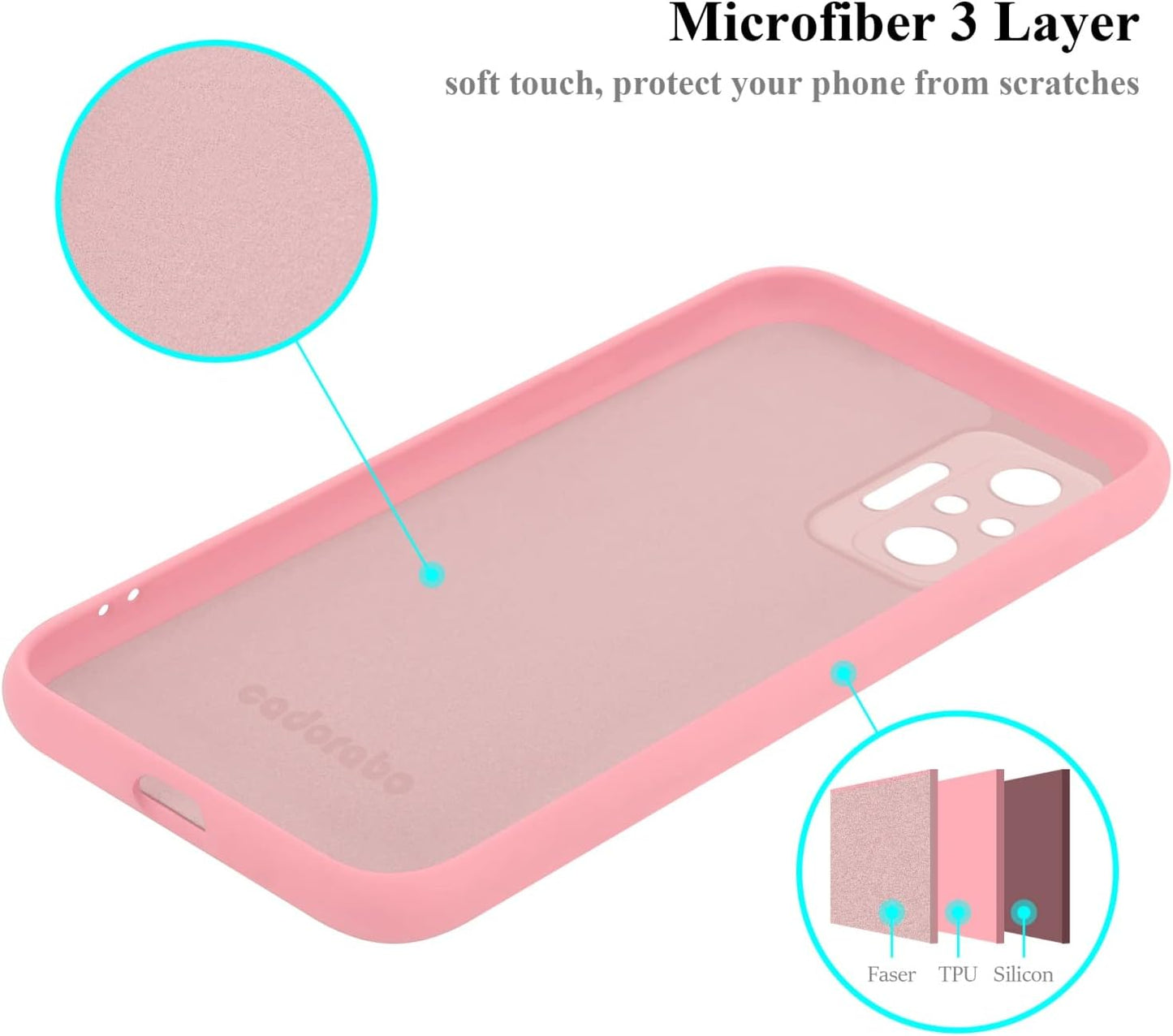 Cadorabo Case Compatible with Xiaomi Redmi Note 10 Pro in Liquid Pink - Shockproof and Scratch Resistant TPU Silicone Cover - Ultra Slim Protective Gel Shell Bumper Back Skin  Cadorabo   