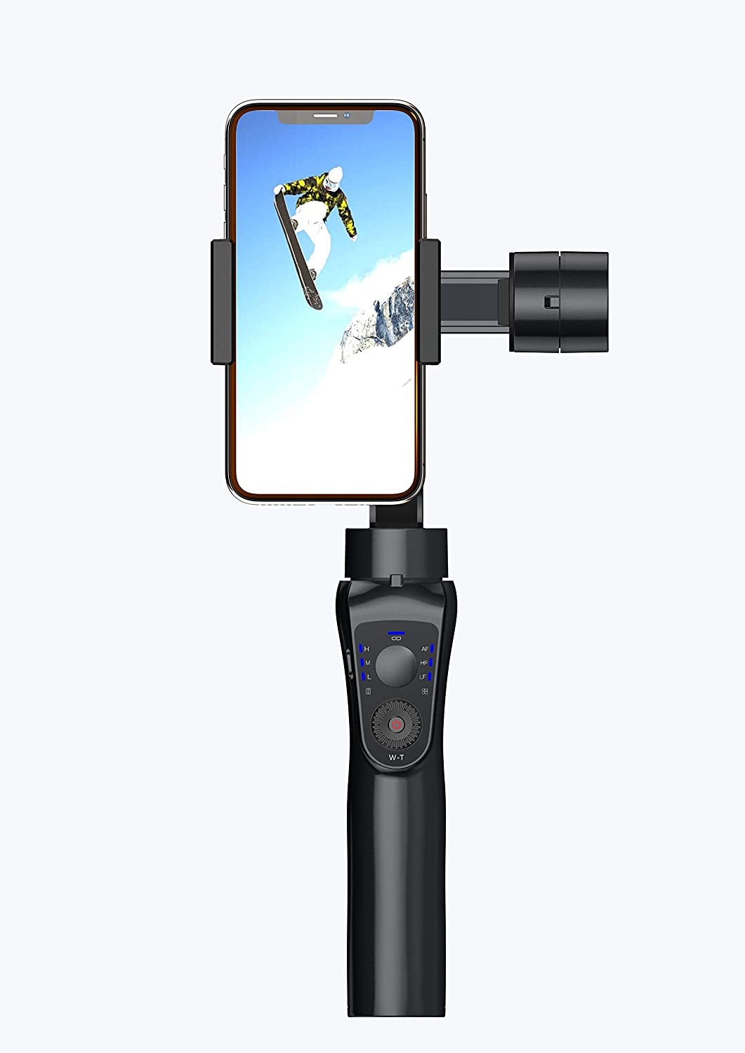 3-Axis Gimbal Stabilizer for Iphone 12 11 PRO MAX X XR XS Smartphone Vlog Youtuber Live Video Recording and Streaming with Sport Inception Mode Face Object Tracking Motion Time-Lapse (Black S)  Zenith   