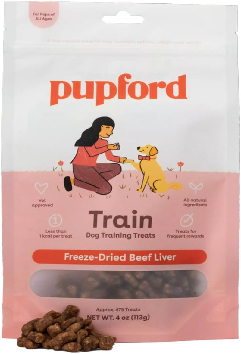Pupford Freeze Dried 475+ Puppy Treats, Low Calorie, Vet Approved, All Natural, Healthy Training Treats for Small to Large Dogs (Beef Liver)  Pupford   