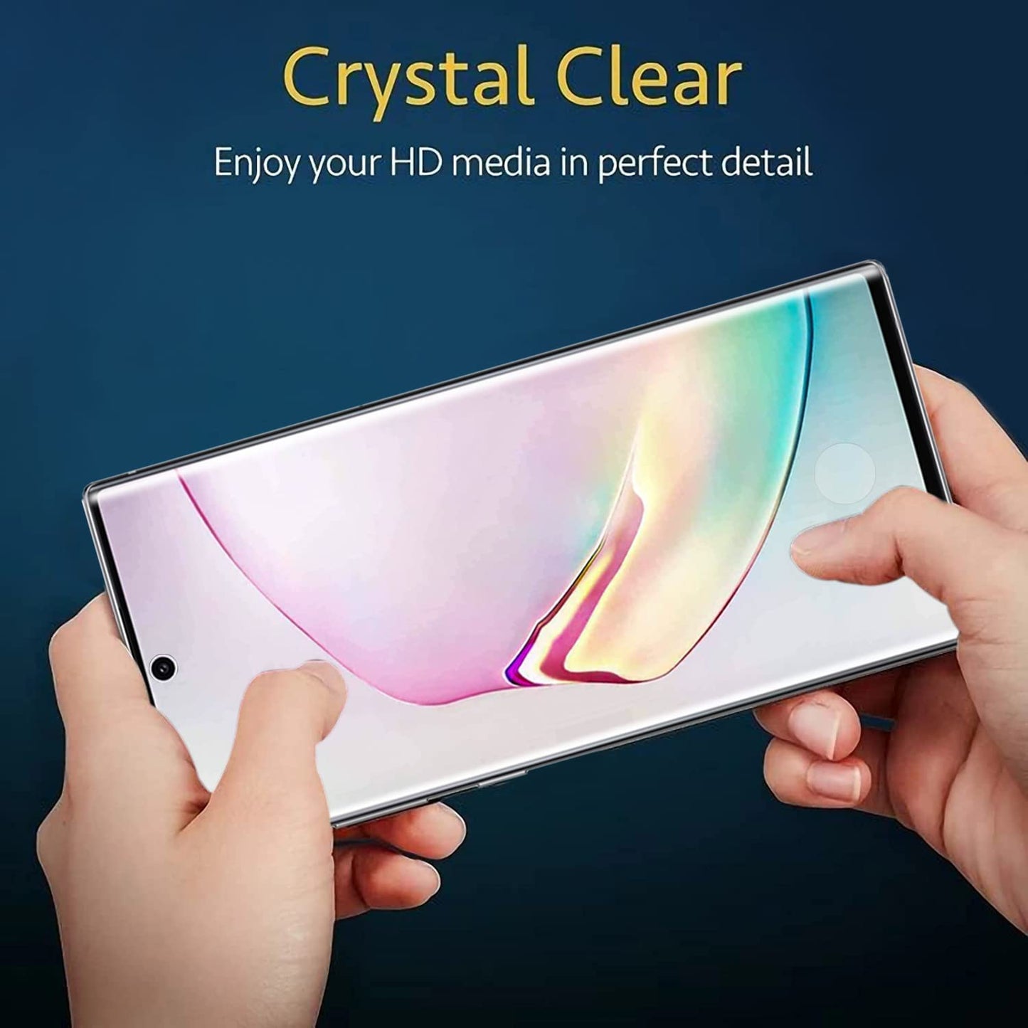 Micger Galaxy Note 10+ plus Screen Protector【2+2 Pack】 2 Pack Camera Lens Protector Easy Installation, 3D Glass 9H Hardness Tempered Glass Screen Protector for Samsung Galaxy Note 10 Plus  Micger   