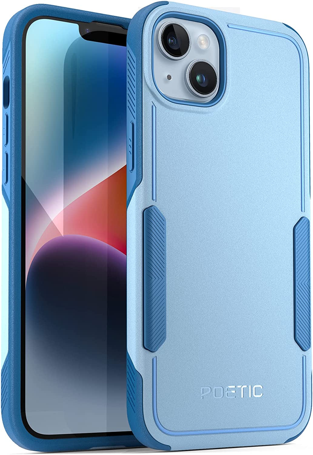 Poetic Neon Series Iphone 14 plus Case, Dual Layer Heavy Duty Tough Rugged Light Weight Slim Shockproof Protective Drop Protection Phone Case 2022 New Cover for Iphone 14 plus (6.7 Inch), Mint  Poetic Sky Blue  